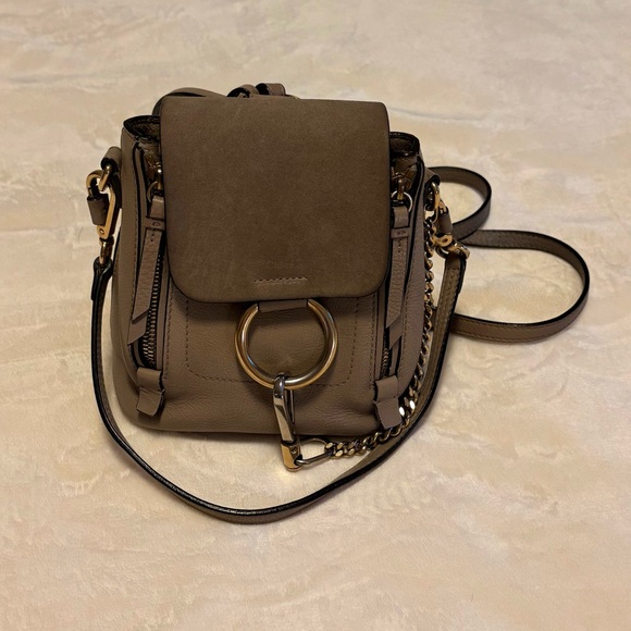 Authentic Chloe Mini Faye Backpack - Picture 1 of 4